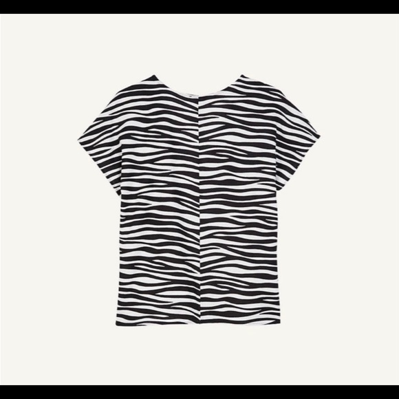 Ann Taylor Zebra Print Wrap Top NWT Sz S - Picture 3 of 3
